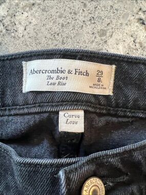 Abercrombie & Fitch Curve Love "The Boot" Low Rise Jeans Black 29/8L